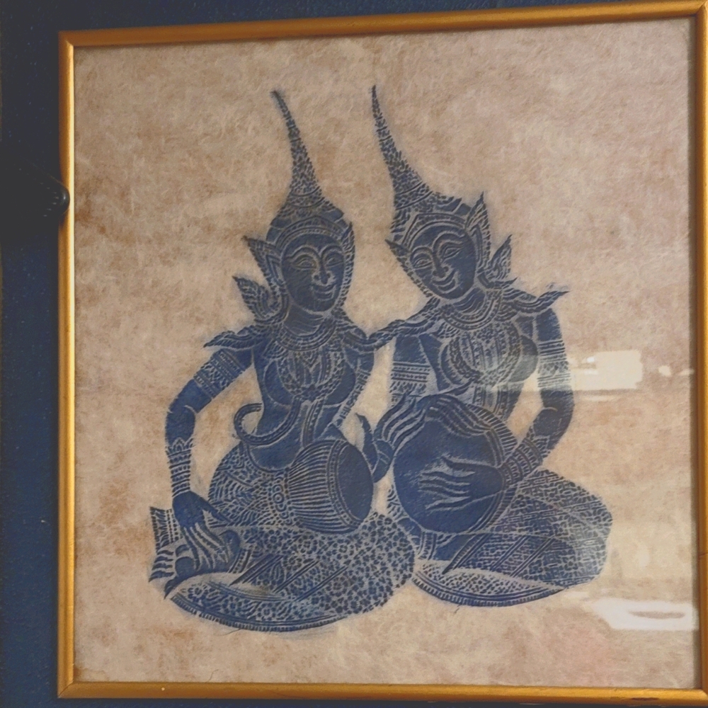 Rice picture, glass frame
